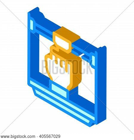 Prostheses 3d Printing Isometric Icon Vector Illustration