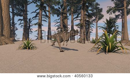 Cerantosaurus im Dschungel