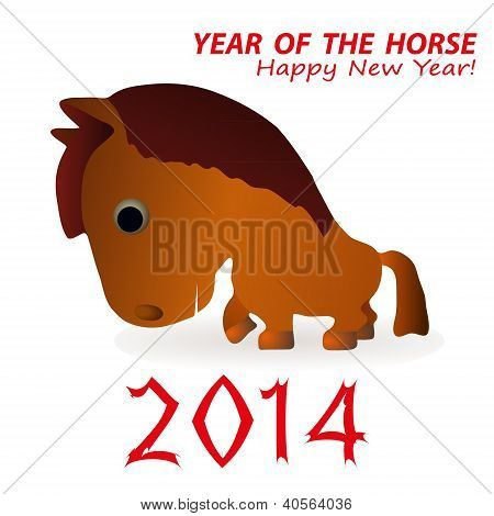 Legrační koně jako Synbol nové Year.eps 2014