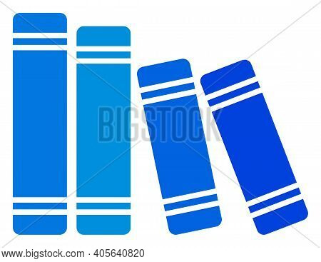 Books Icon With Flat Style On A White Background. Isolated Vector Books Icon Image, Simple Style.