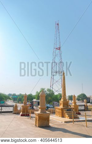 Jaisalmer, Rajasthan, India - 15th October 2019 : Memorials At Tanot Mata Mandir At India Pakistan B