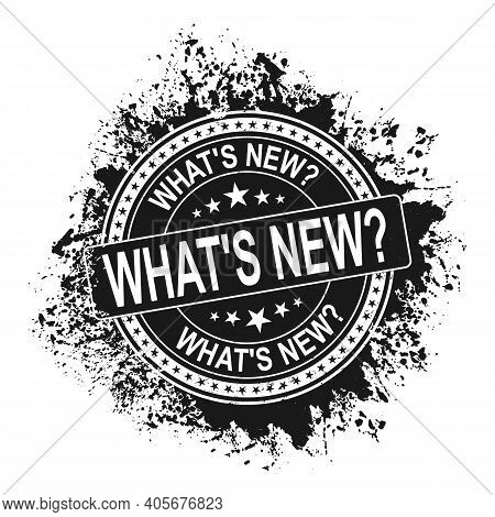 Black Waths New Rubber Stamp On White Background