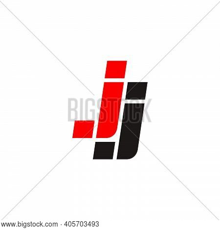 Letter Jj Simple Geometric Line Logo Vector