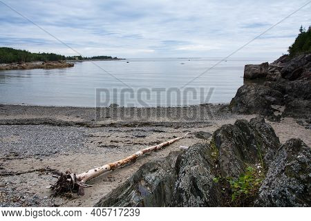 Strolling In The Parc National Du Bic Between The Sea And Beautiful Landscapes During A Summer Day