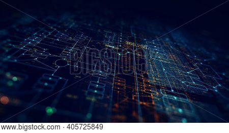 Abstract Technology Background. Modern Technology Background Design Concept. Modern Futuristic Techn