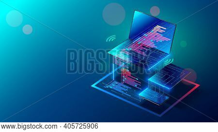 Abstract Technology Background. Modern Technology Background Design Concept. Modern Futuristic Techn