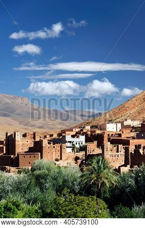 Village in the Atlas mountains, Morocco, Africa