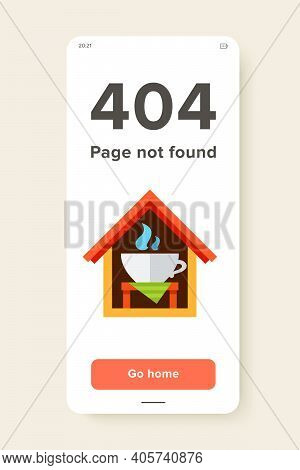 Illustration Of Table With Hot Coffee Inside House. Cafe, Coffee Shop, Drinking Coffee. Can Be Used 