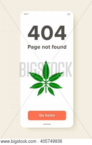 Vector Icon Of Cannabis Leaf. Marijuana, Hemp, Hashish. Narcotic Concept. Can Be Used For Topics Lik