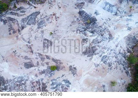 Aerial View Photo Of Dry Land Landscape Nature Texture Top Down High Angle View.