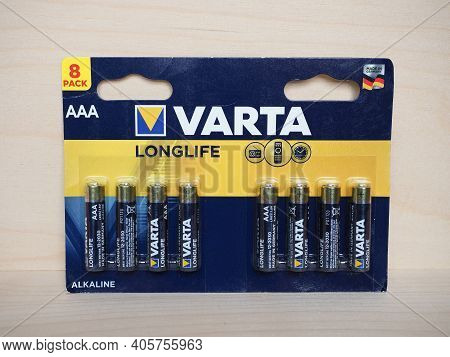 Hannover - Circa January 2021: Varta Packet Of Batteries