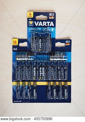 Hannover - Circa January 2021: Varta Packet Of Batteries
