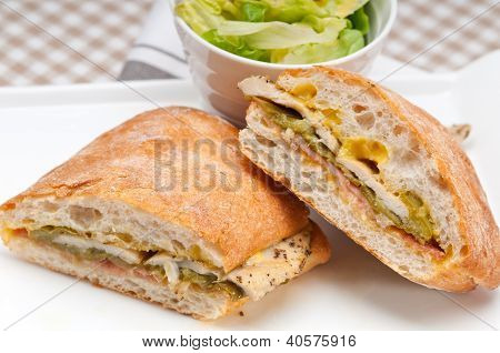 Chicken Sandwich Ciabatta Panini italiana