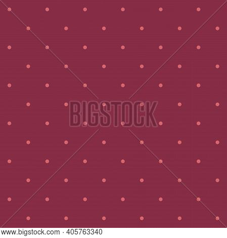 Seamless Pattern Dark Dot On A Moderate Red-purple Background. The Ordered Arrangement Of A Geometri