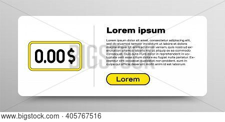 Line Zero Cost Icon Isolated On White Background. Empty Bank Account. Colorful Outline Concept. Vect