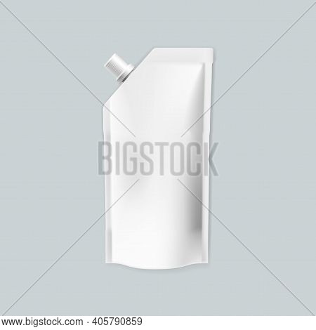 Realistic Blank Clear Spout Pouch Doy Bag