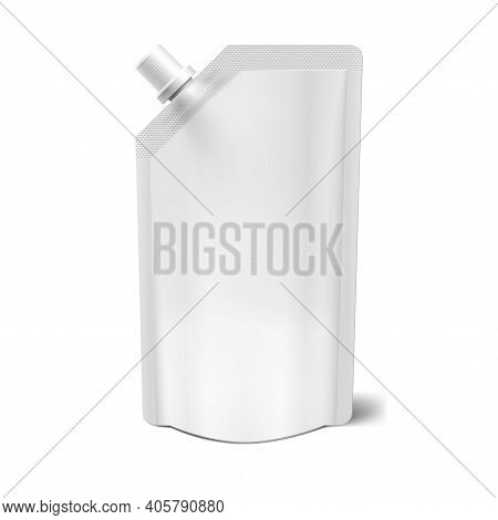 Realistic Blank Clear Spout Pouch Doy Bag