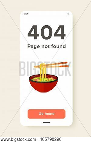Icon Of Bowl Of Pho Noodles And Chopsticks. National Dish, Food, Soup. Vietnam Concept. Can Be Used 