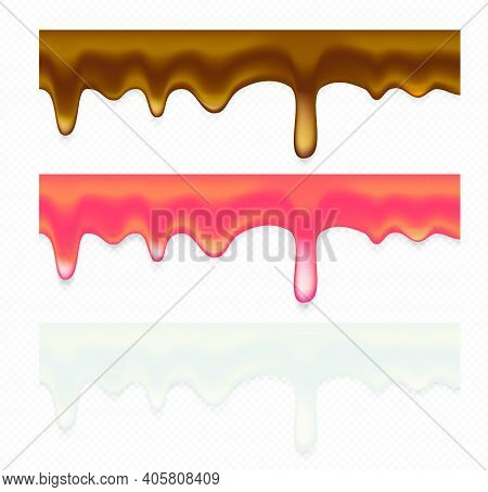 Sweet Fluid Syrops Vector Clipart.. Vector Illustration