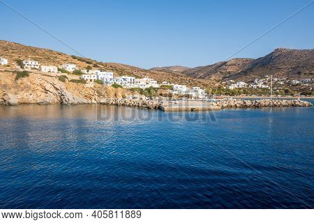 Sikinos, Greece - September 23, 2020: Alopronia Port Of Sikinos, Beautiful Small And Secluded Island