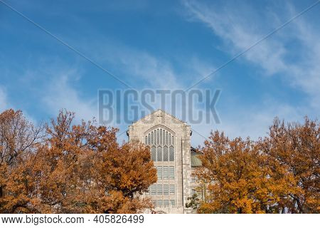 Seoul, South Korea - 27 November 2019: Ewha Womans University In Autumn. It Is A Private Women's Uni
