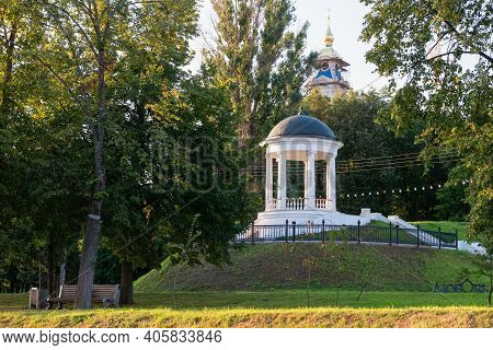 Ostrovsky's Pavilion On The Banks Of The Volga River In Kostroma On A Summer Evening