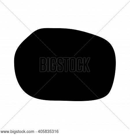 Abstract Ink Blotch, Round Liquid Blot Inkblot Shape. Freskle Pebble. Deform Random Smooth Vector Il