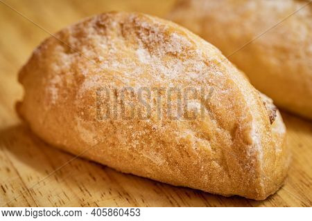 Sochnik. Pastries With Sweet Filling. Baking In The Form Of A Flatbread Folded In Half With A Half-o