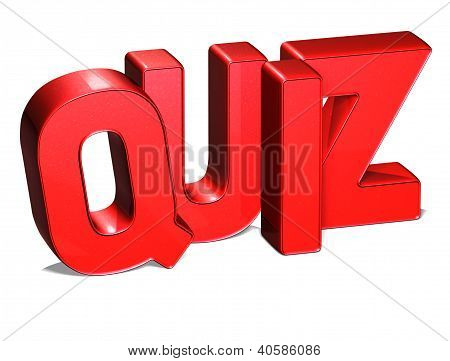 3D World Quiz på hvid baggrund