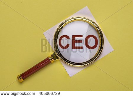 Ceo Word, Acronym. Chief Executive Officer Inscription