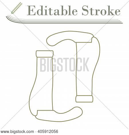 Bike Grips Icon. Editable Stroke Simple Design. Vector Illustration.