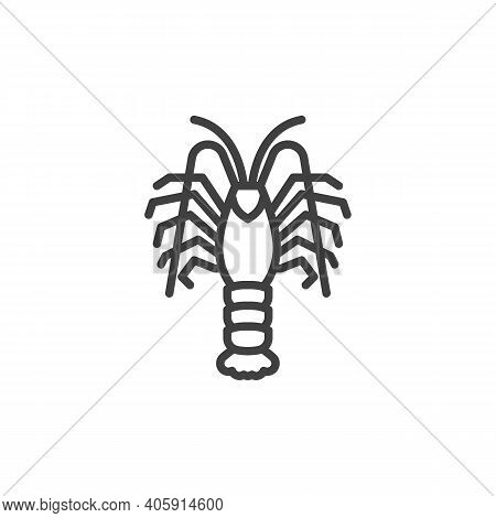 Langoustine Shrimp Line Icon. Linear Style Sign For Mobile Concept And Web Design. Prawn, Shrimp Out