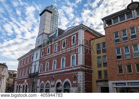 Building Of The Municipal Library In The Center Of The City Of Terni