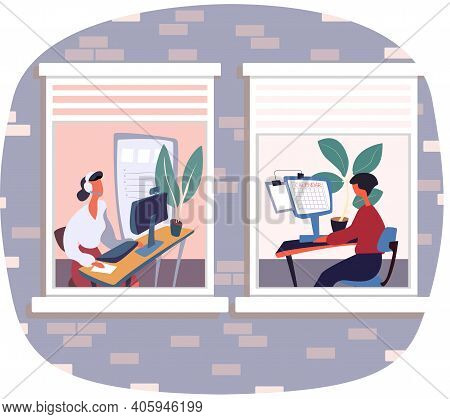 Office Teamwork Business People Working Together, Communicating Colleagues. Businesswomen Talking Si
