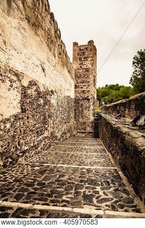 Sohail Castle In Fuengirola, Malaga Spain. Tourist Attraction, Place To Visit. Holidays On Costa Del