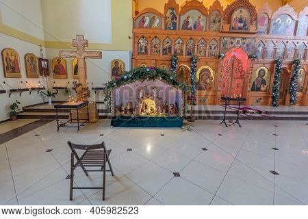 Inside Of The Transfiguration Cathedral. Zelenogradsk, Russia