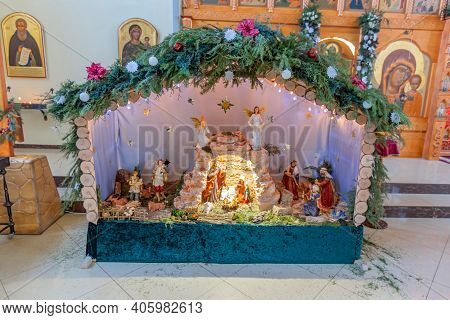 Inside Of The Transfiguration Cathedral. Zelenogradsk, Russia