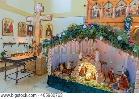 Inside Of The Transfiguration Cathedral. Zelenogradsk, Russia