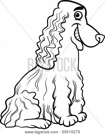 Cocker Spaniel Cartoon For Coloring Book
