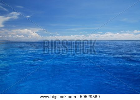 Beautiful Blue Sea ,blue Sky From Tachai Island In Thailand