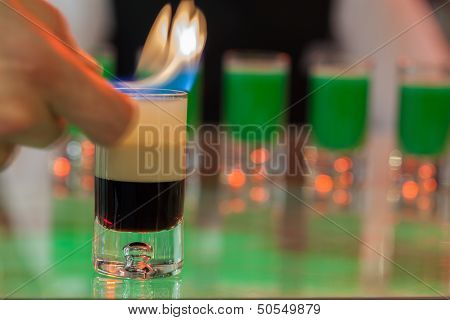 Flaming B-52 Cocktail