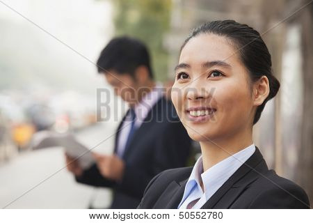 Young Smiling Businesswoman in Beijing, China, portrait