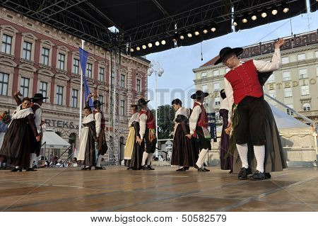 ZAGREB,CROATIA-JULY 19: Members of folk groups Santa Gorizia from Italy during the 47th International Folklore Festival in center of Zagreb,Croatia on July 19,2013