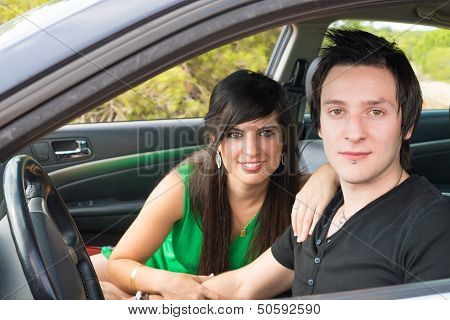Couple Inside Car