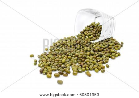 Mung Beans Isolated On White Background