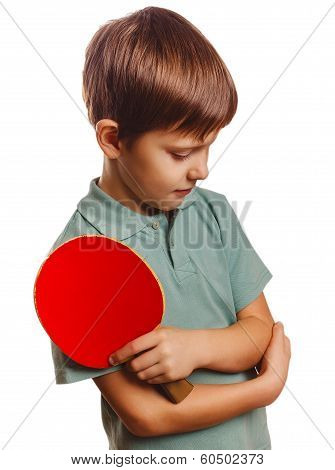 boy upset lost setback table tennis ping pong
