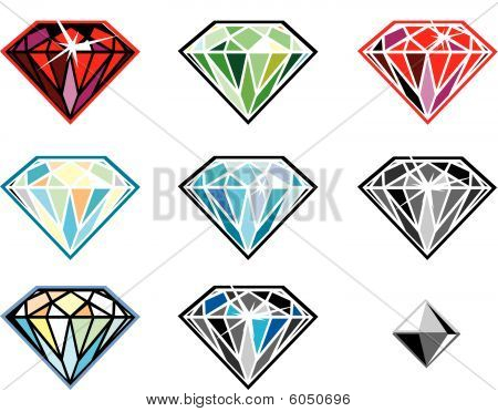 Pietre preziose con sparkle