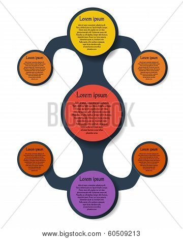 Metaball template colorful round diagram infographics for presentations