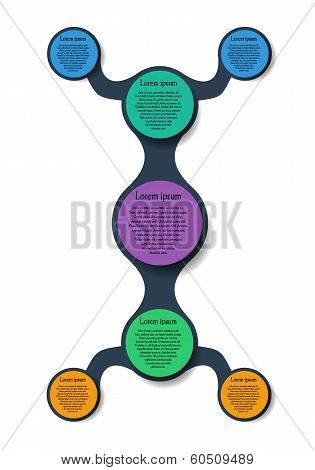 Metaball template colorful round diagram infographics for presentations