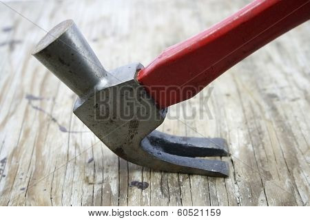 Old Hammer Isolated In White Background